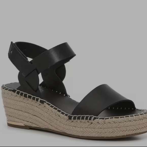 Franco Sarto Shoes - Franco Sarto Black Espadrille Wedges